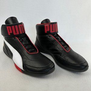 Puma Scuderia Ferrari x Kart Cat Mid 3 Mens 14 Black Leather Athletic Shoe